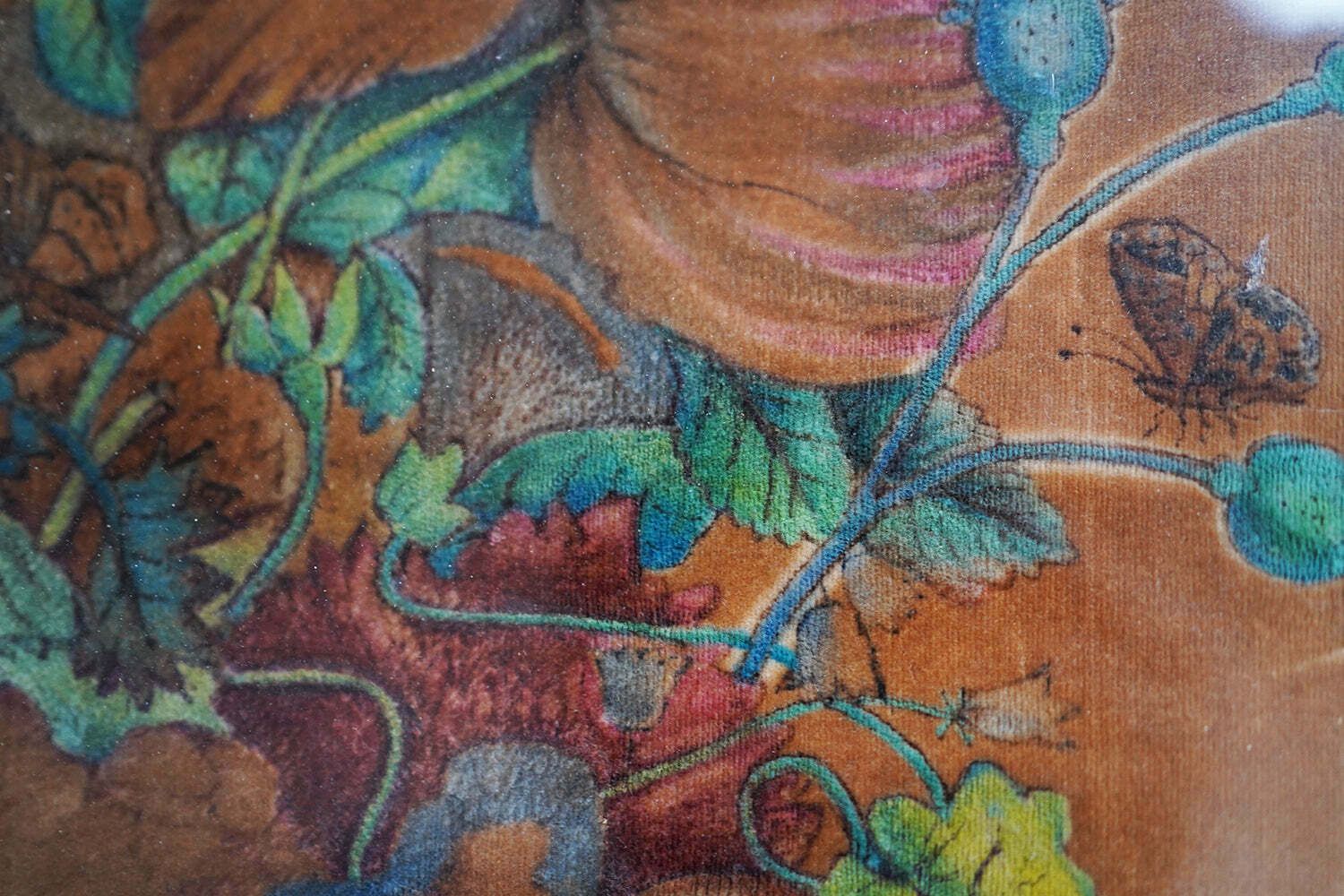 A Mid 19thc Victorian Period Floral Still Life Velvet Painting C.1850 photo buy