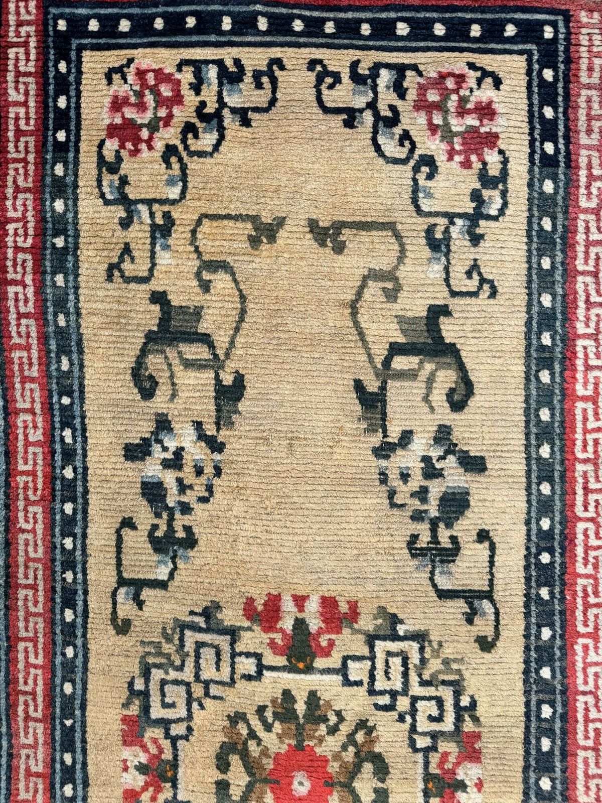 Antique Tibetan Runner 4.03m X 0.81m photo vintage