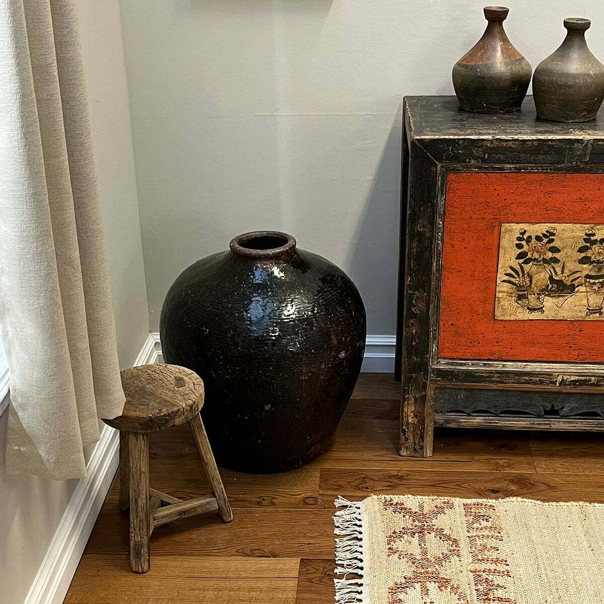 Large Vintage Stoneware Jar, 1920s photo for sale