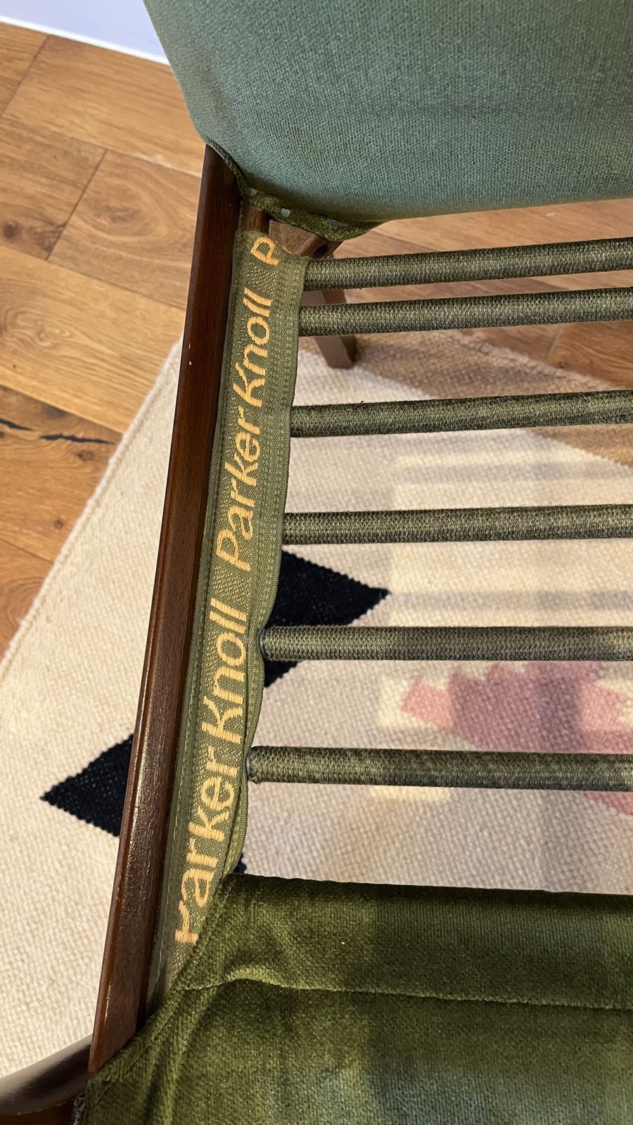 Vintage Parker Knoll Mid Century Armchair   Green Upholstery photo for sale
