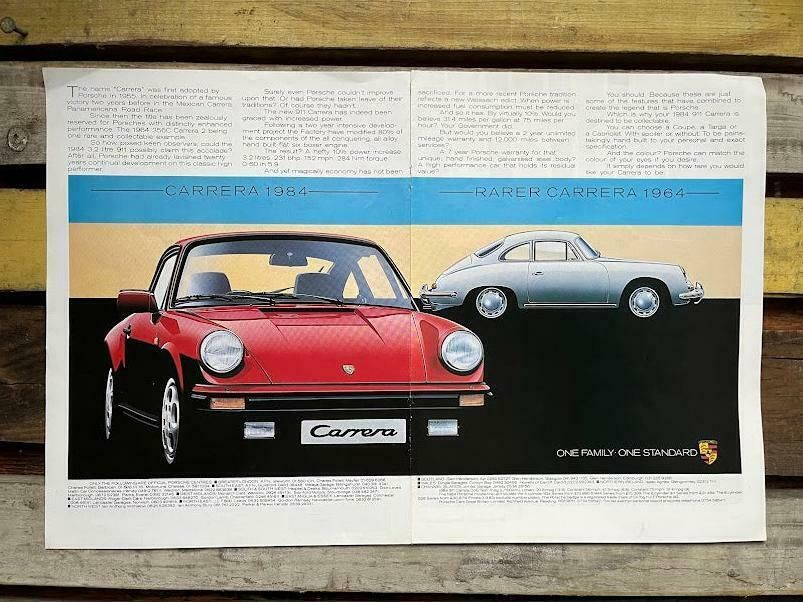 Vintage Porsche 911 Carrera Advertising Print 1984