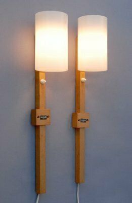 Wall Lights By Uno & östen Kristiansson For Luxus Vittsjö, Sweden, 1960s, Set Of 2 photo vintage