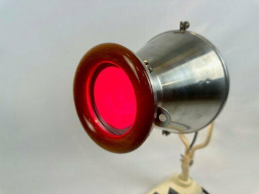 Industrial Polish Famed Medical Lamp, 1950s photo vintage