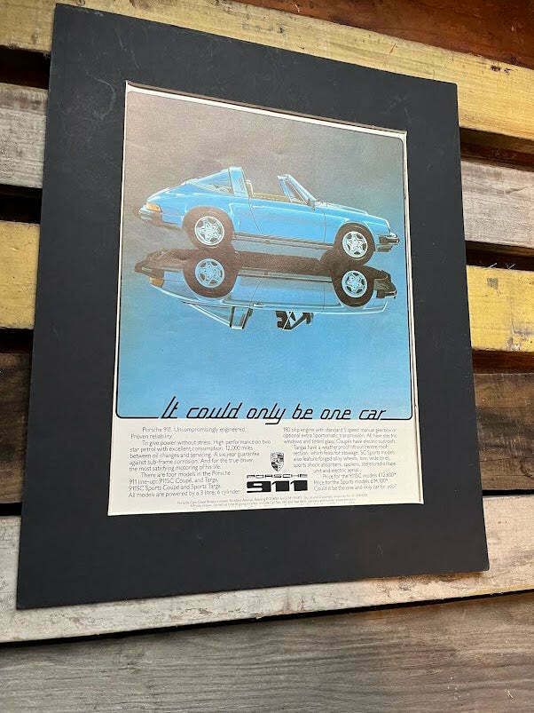 Vintage Porsche 911 Targa Advertising Print 1976 photo for sale