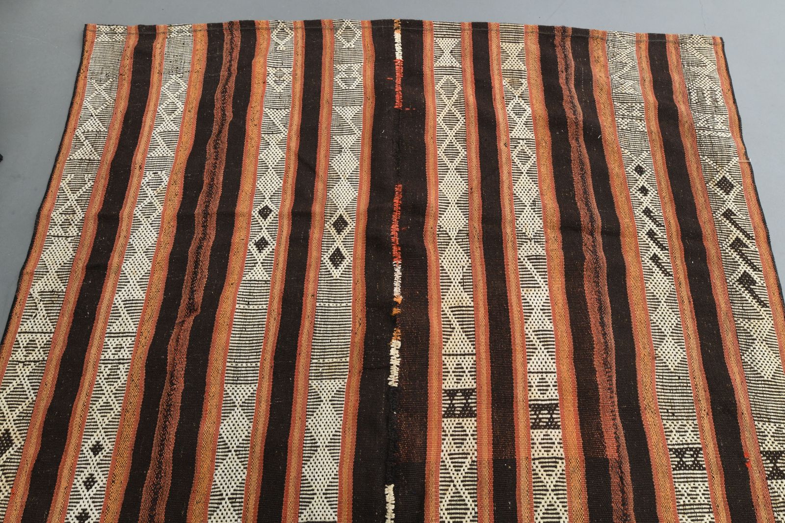 photo for sale 165x267 Cm Durable Brown Turkish Rug, Herki Area Rugs, Handwoven Oushak Area Carpet, Bohemian Style, Living Room Decor