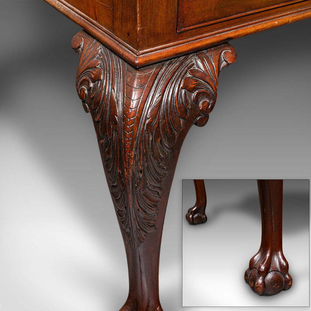 2250.0 Antique Clerk's Desk, English, Leather, Partner, Home Office, Edwardian, C.1910 photo