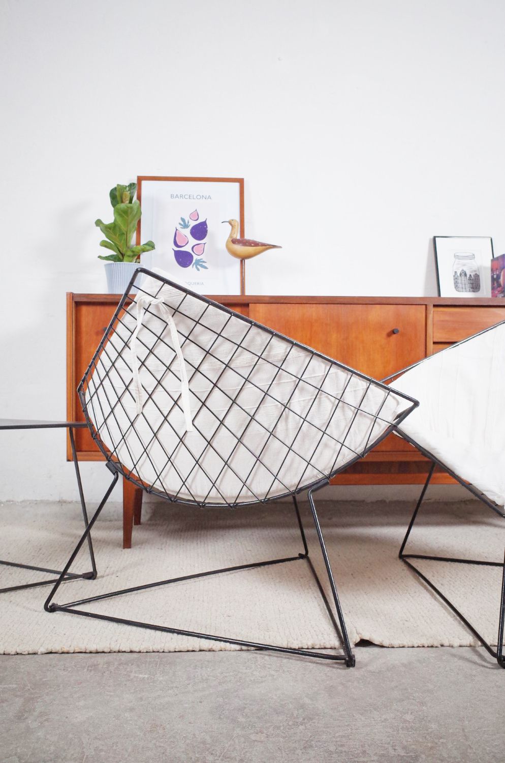 Ikea Oti Set Gammelgaard Wire Frame Diamond Chairs 80s photo furniture