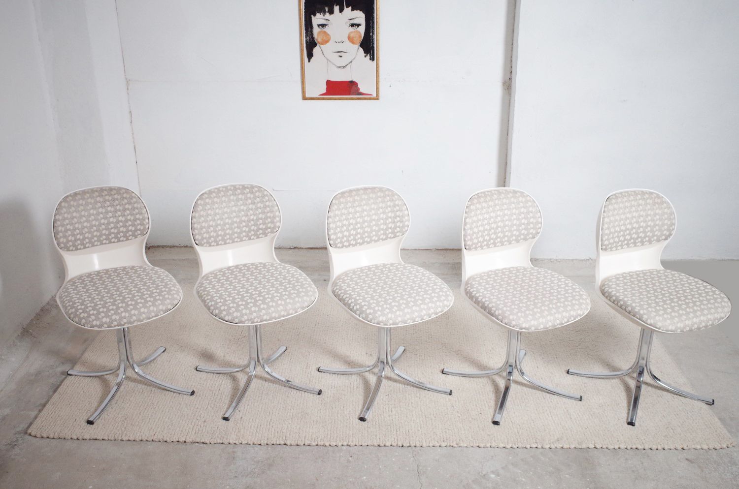 Furniture Space Age 7105 Chairs By Stoll Giroflex From The 1970s photo