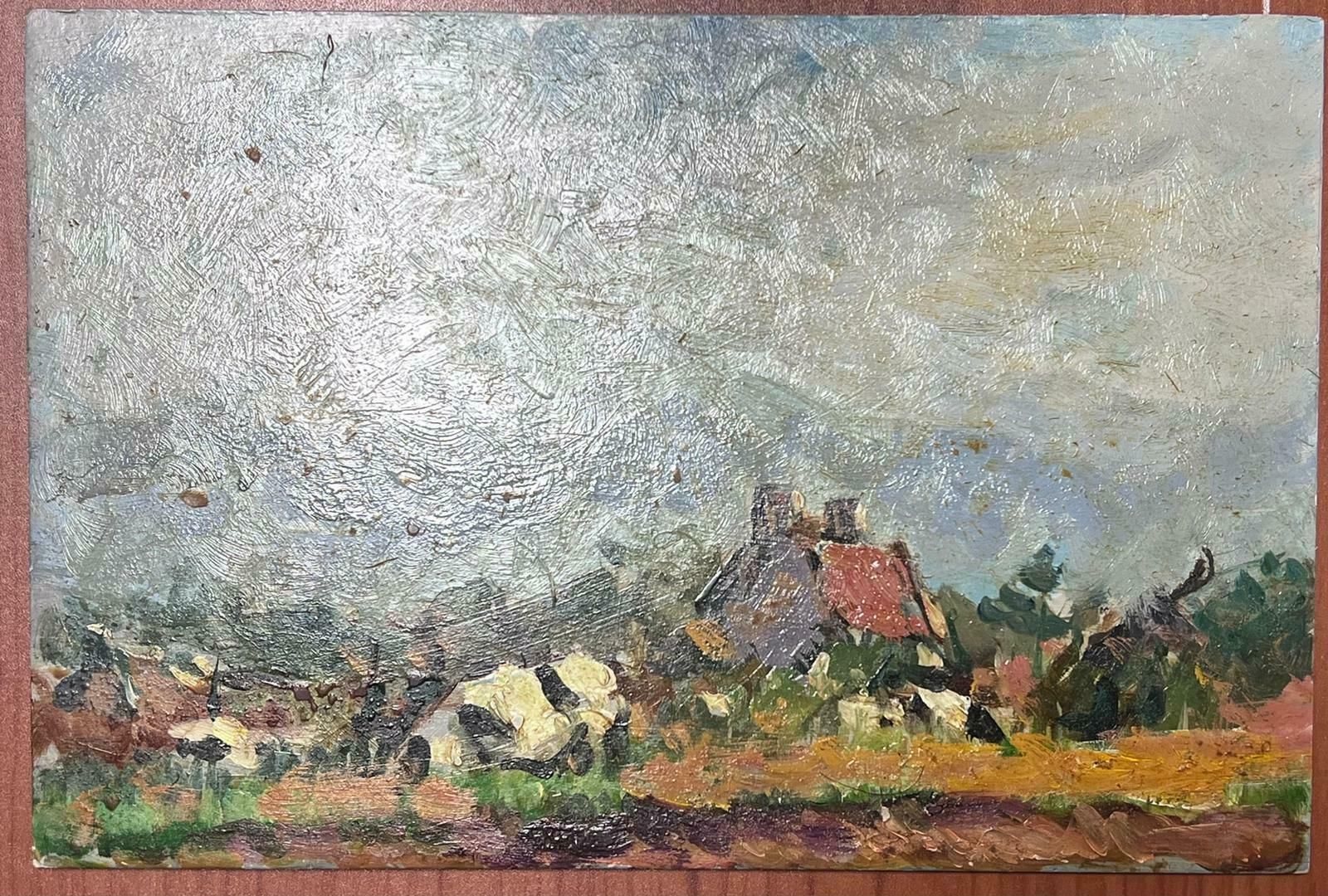 Maurice Mazeiliefrench Impressionist Oil Landscape Country House photo furniture