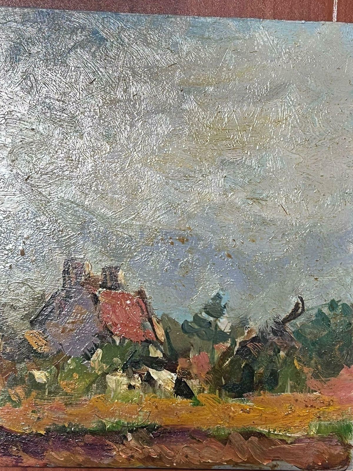 Maurice Mazeiliefrench Impressionist Oil Landscape Country House photo for sale