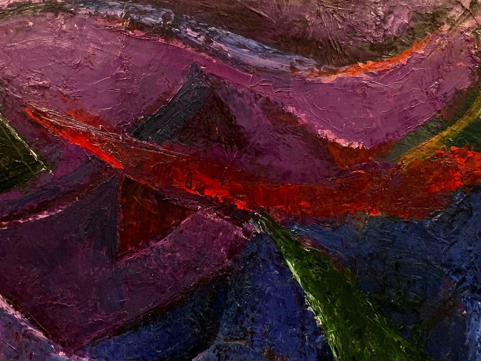 édouard Righetti (1924 2001)1960s French Bright Abstract Amazing Purple Colors & Composition1960's photo for sale