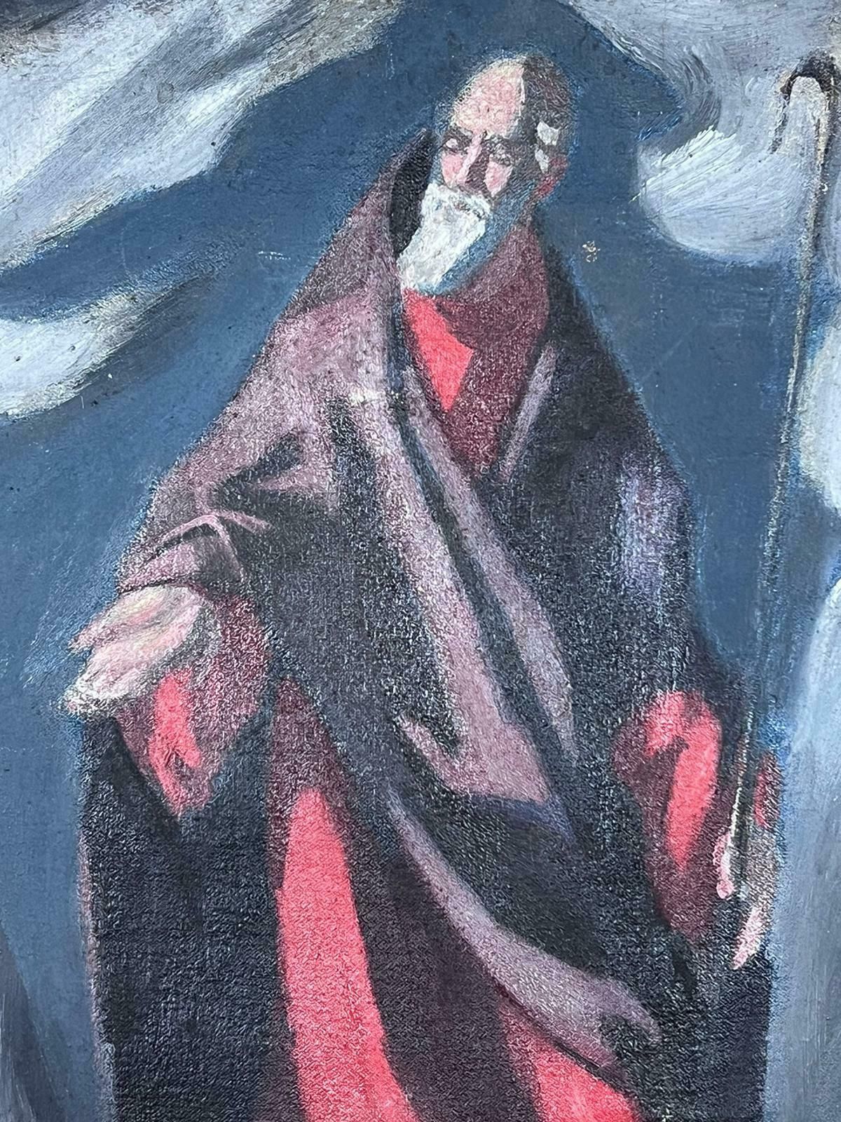 Josine Vignon1950s French Post Impressionist Historic Shepard In Purple Robe Holding A Crook1950s photo Art