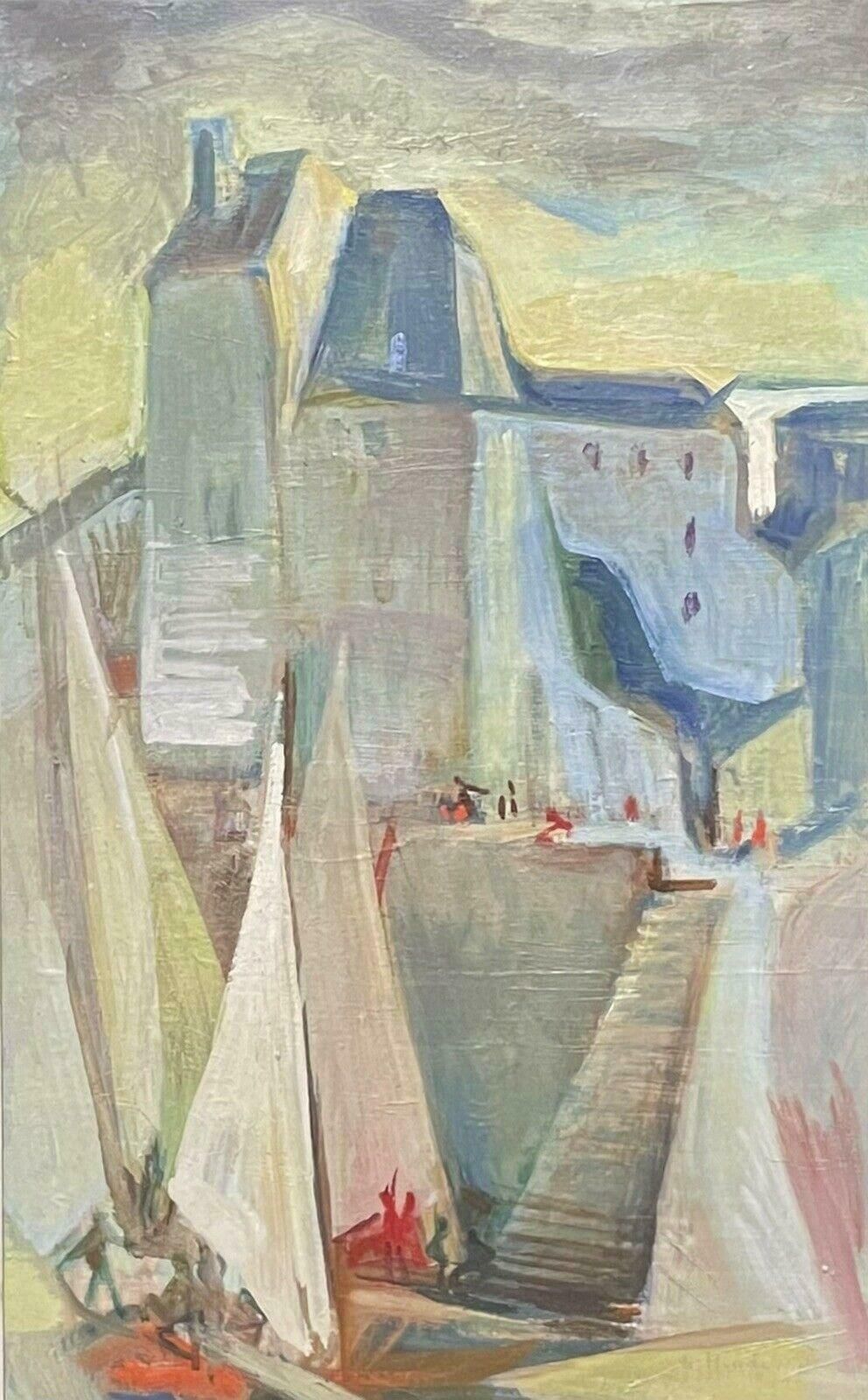 Ray Heudebertraymond Heudebert (1894 1991) Signed Fauvist Oil   Boats In Honfleur Harbour