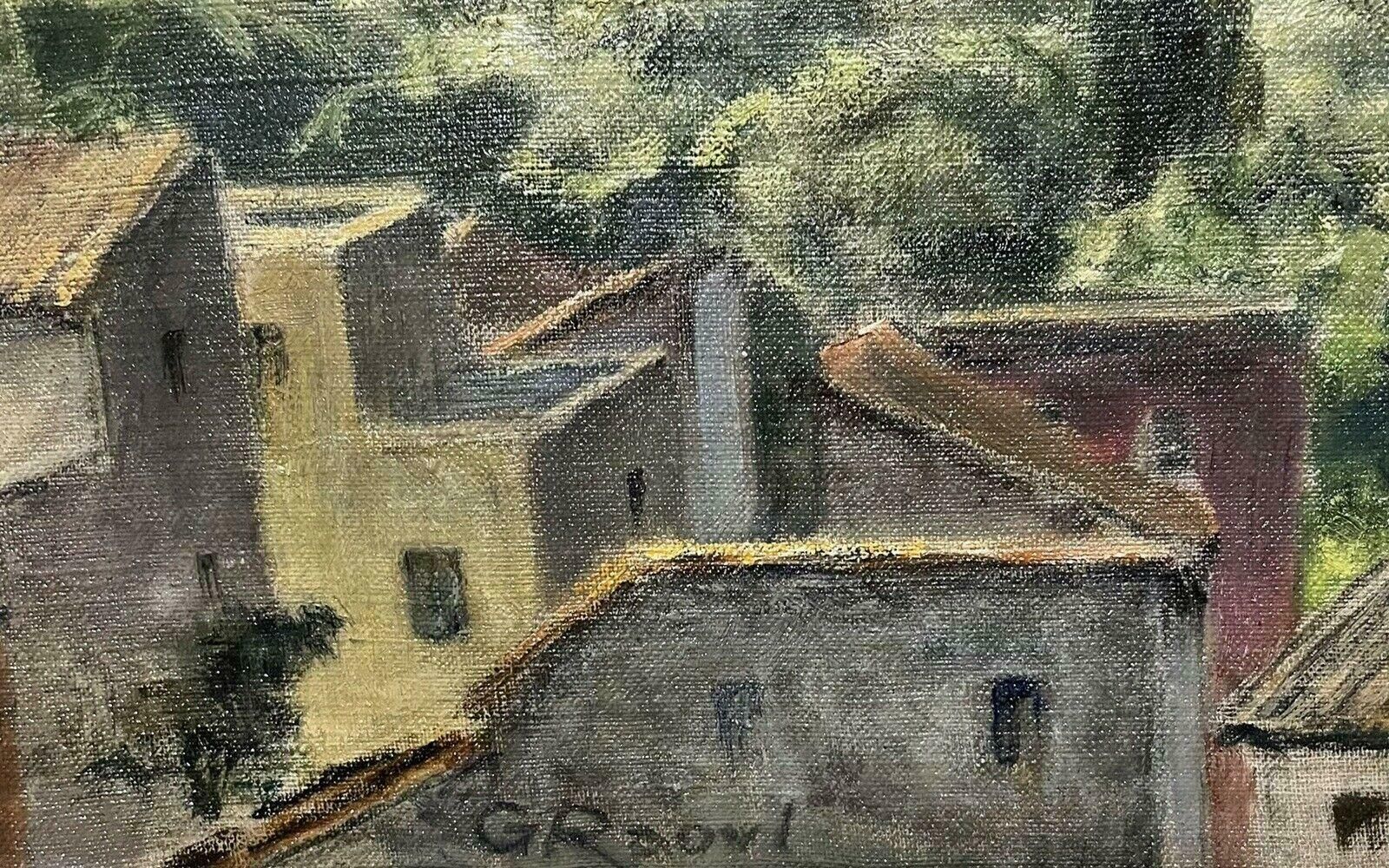 French Mid 20thhazy Provence Landscape, 1950's French Signed Impressionist Oil Painting photo 1015.0