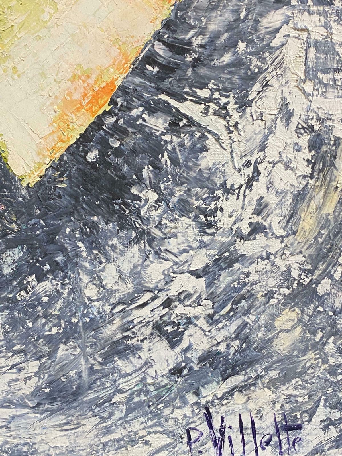 P Vilette20th Century Original Signed French Abstract Oil Painting   Cubist Study20th Century photo Art
