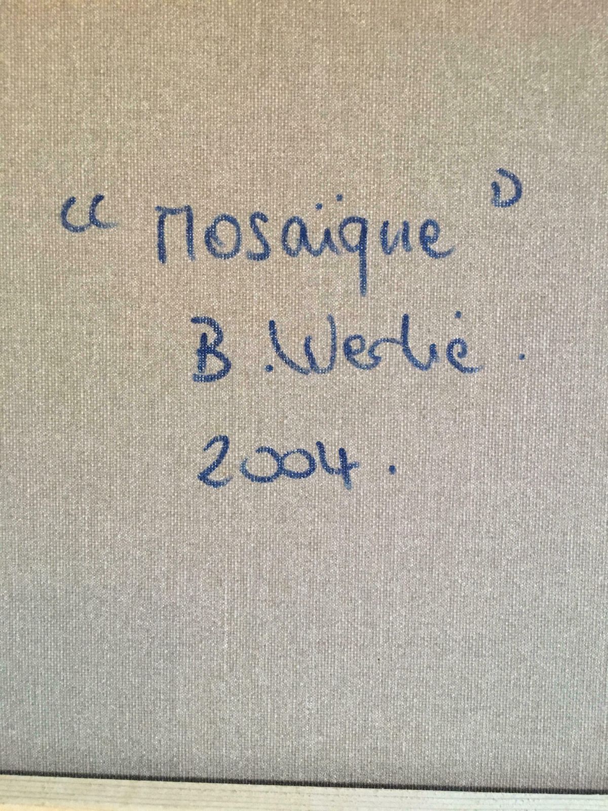 photo furniture Beatrice Werliemosaic Style French Abstract, Original Oil Painting 2004