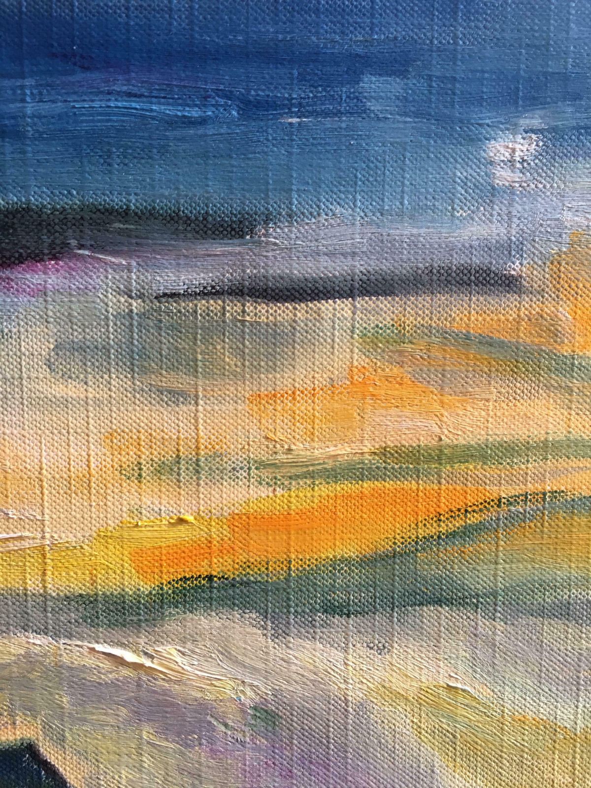Unknownbeach Huts, Nautical Landscape, French Impressionist Original Oil Paintingc.1950s photo 714.0