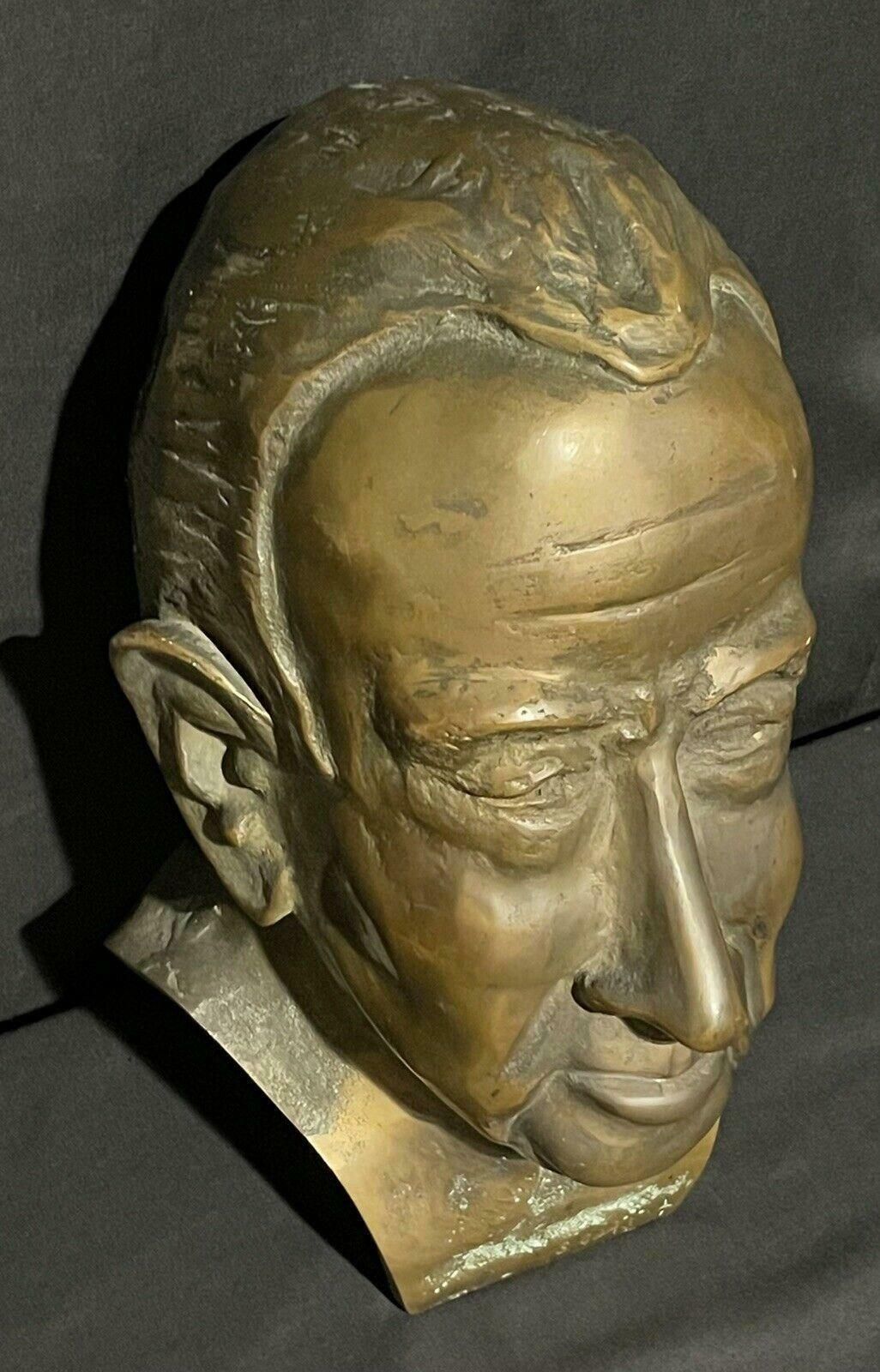 Unknownoriginal Period Bronze Head Sculpture President Richard Nixon C. 1970's photo Art