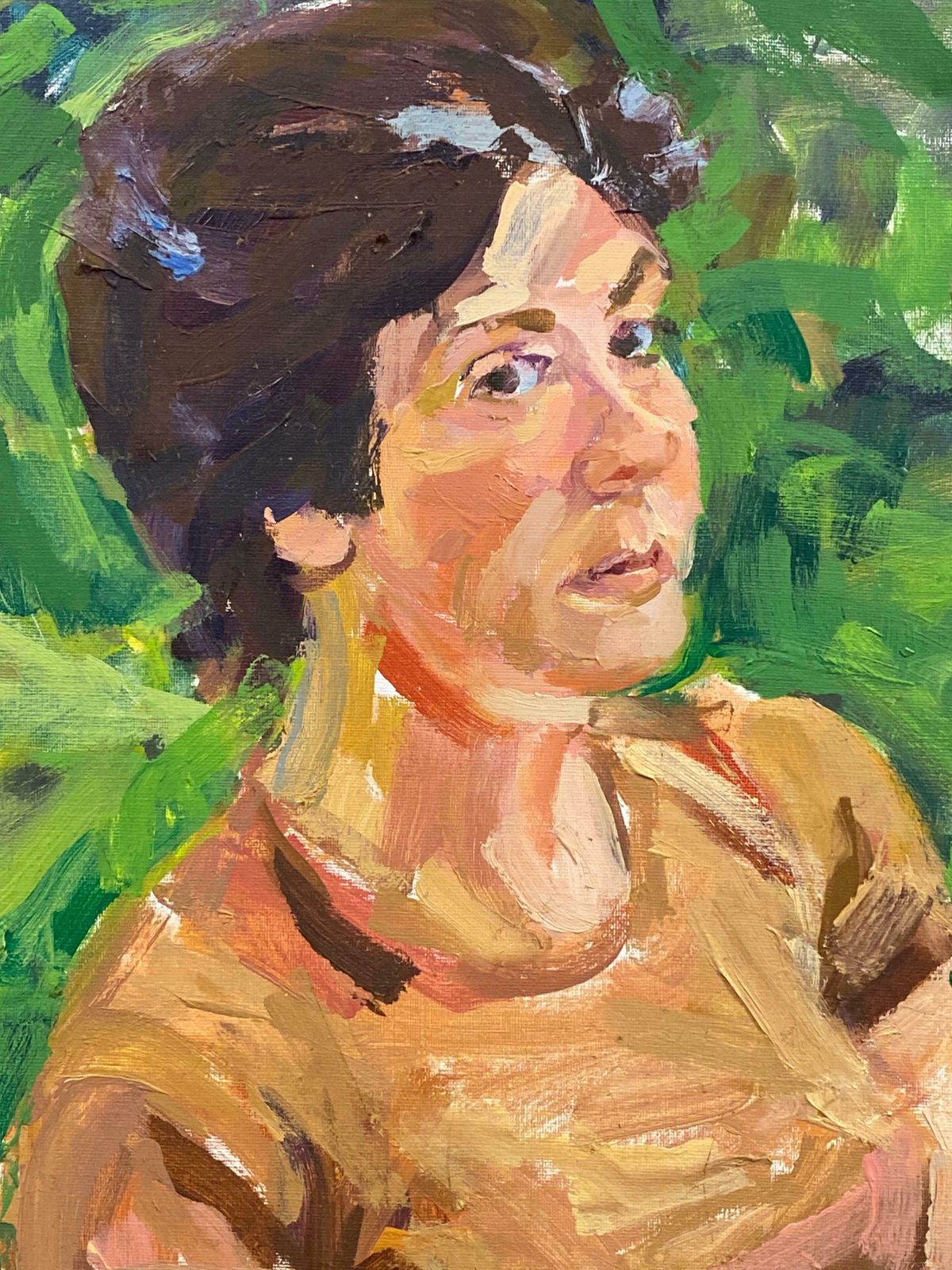Douglas Stuart Allenlarge French Impressionist Oil   Elegant Abstract Portrait Of A Lady20th Century photo for sale