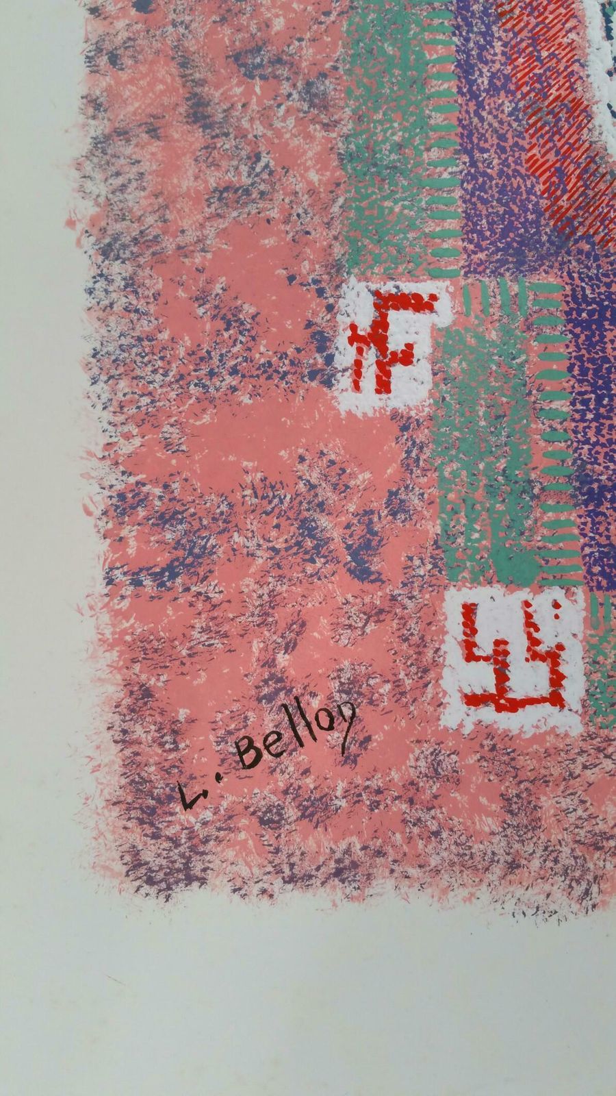 Louis Bellonfrench Neo Impressionist Pointillist Abstract Mid 20th Century Signed Paintingc. 1940s photo Art