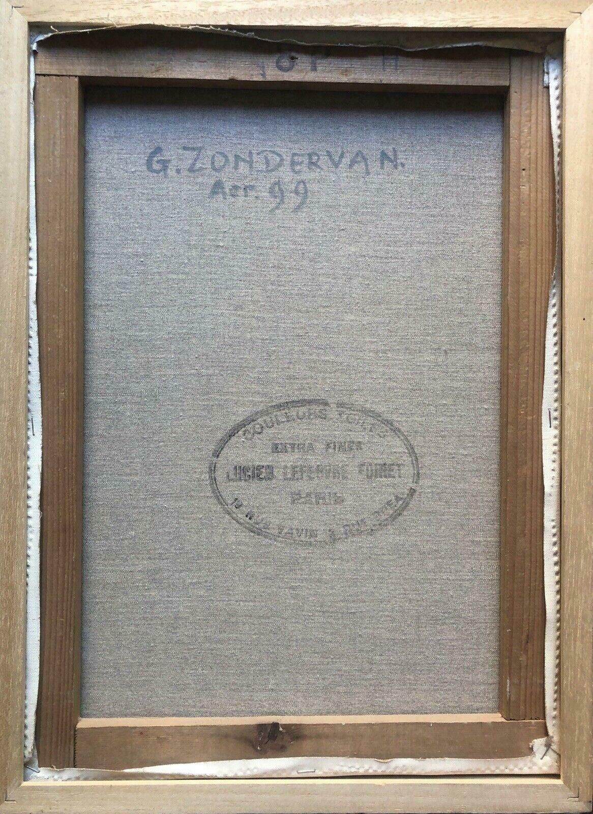 Genevieve Zondervan (1922 2013)genevieve Zondervan (1922 2013) Signed French Surrealist Oil Painting   Framedc. 1990's photo Art