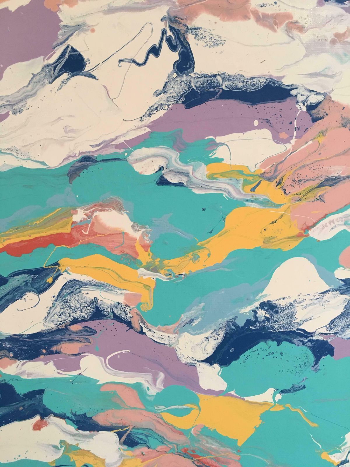 Anna Chimaras"Au Sommet Du Mont Blanc" Large French Abstractc. 2000's photo vinterior