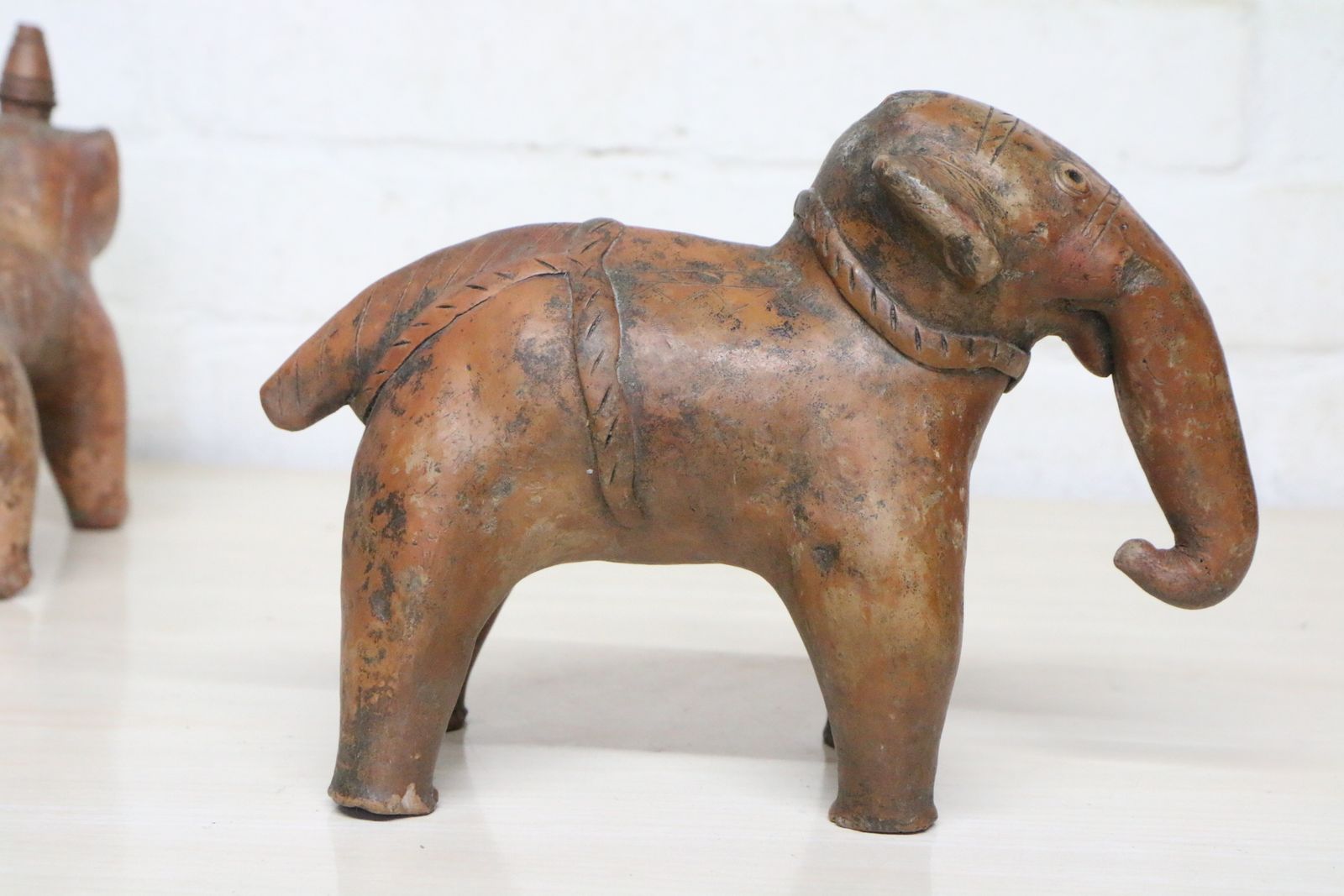 19th Century African Pottery A Collection Of 4 Hand Made Ceremonial Animal Figures photo vintage