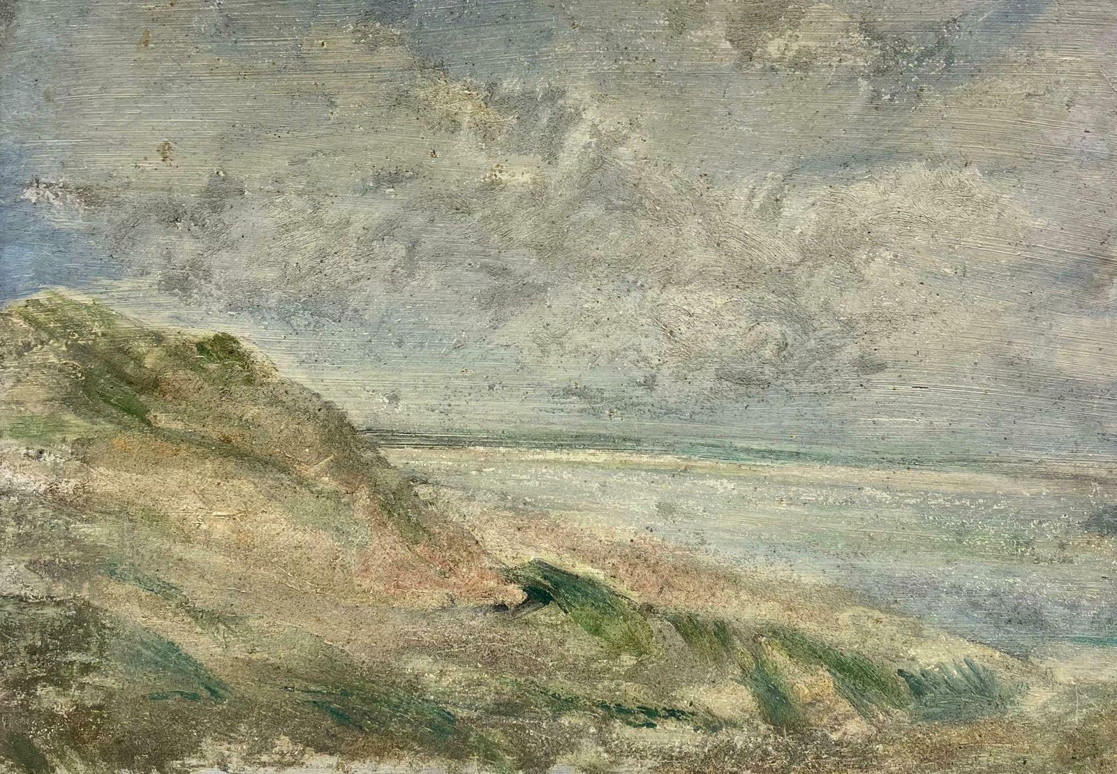Simone Forgemid 20th Century French Impressionist Oil Dusty Sand Dunes Landscape19th Century