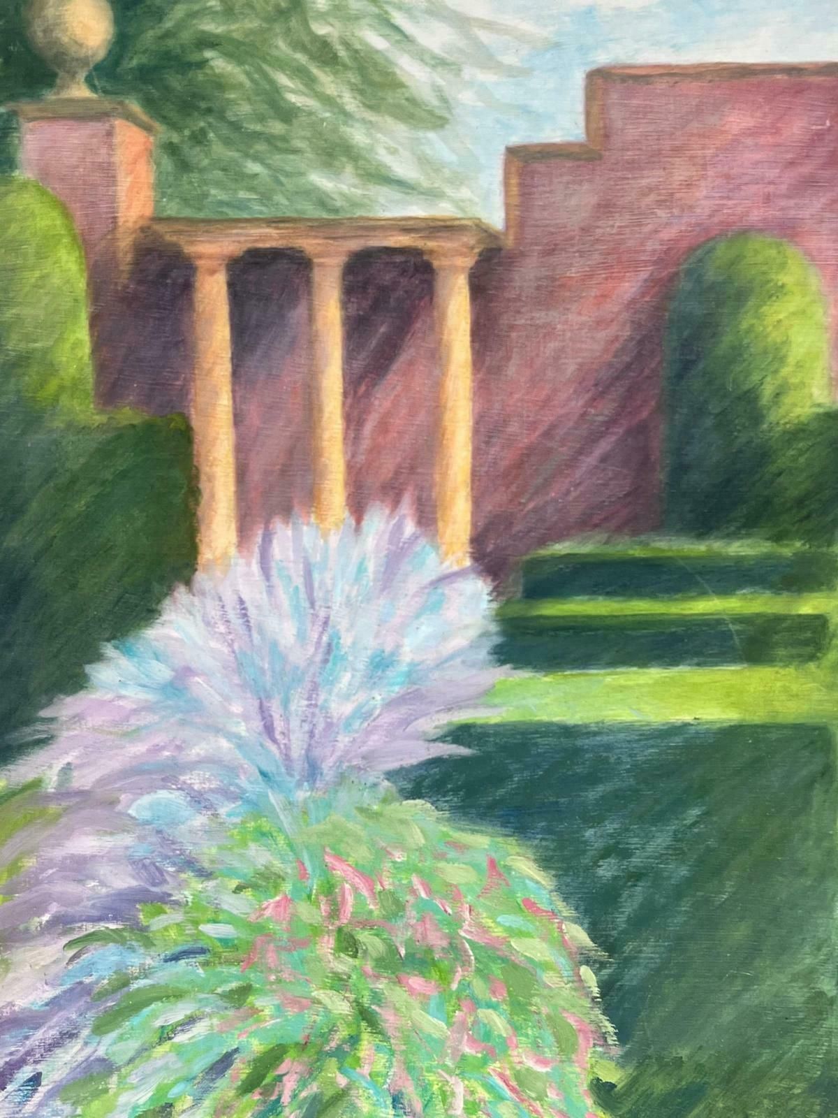 Geza Somerset Paddonpristine Cut Hedges In Walled Gardens Contemporary British Oil Painting photo Art