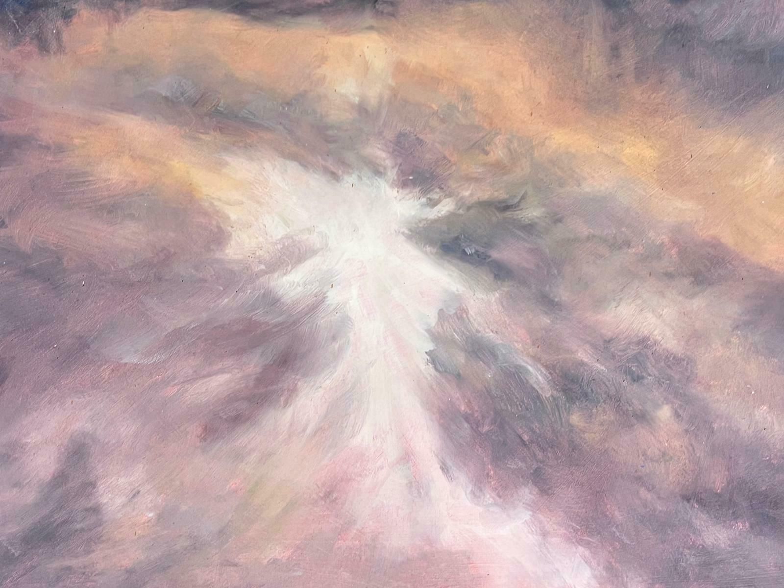 Geza Somerset Paddonpurple Storm Abstract Contemporary British Modernist Oil Painting