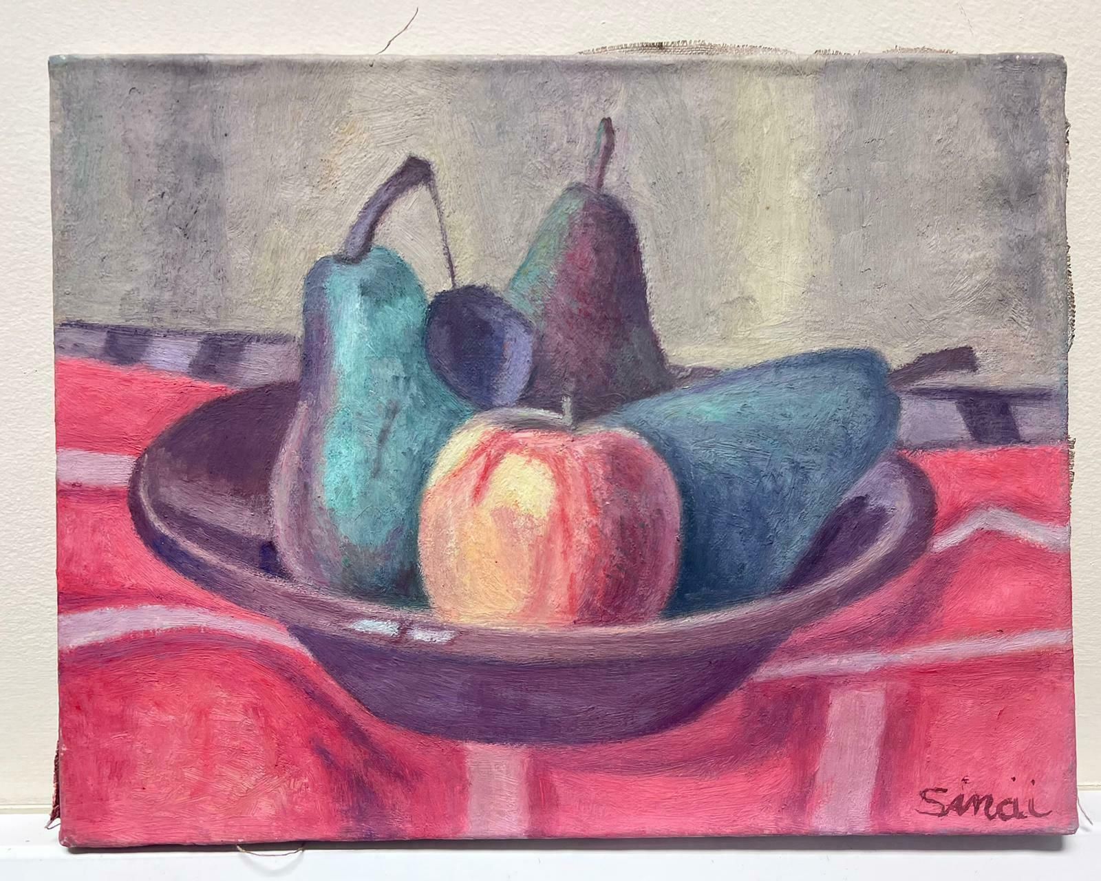 French School French Post Impressionist Still Life Pear And Apples Fruit In Bowl photo furniture