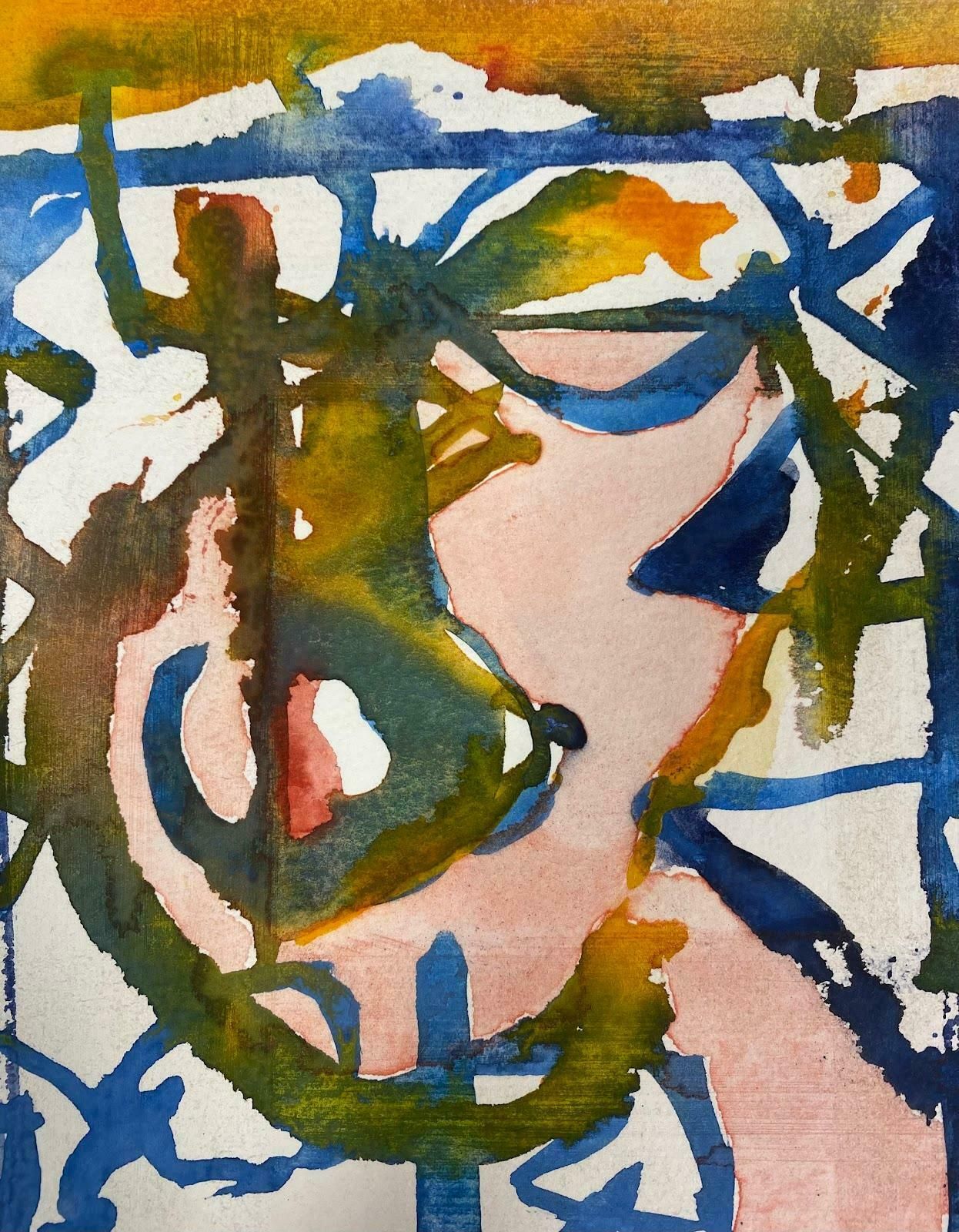 Jacques Coulais (1955 2011)french Expressionist Abstract Original Painting Artists Studio Provenance Mid 20th Century photo furniture