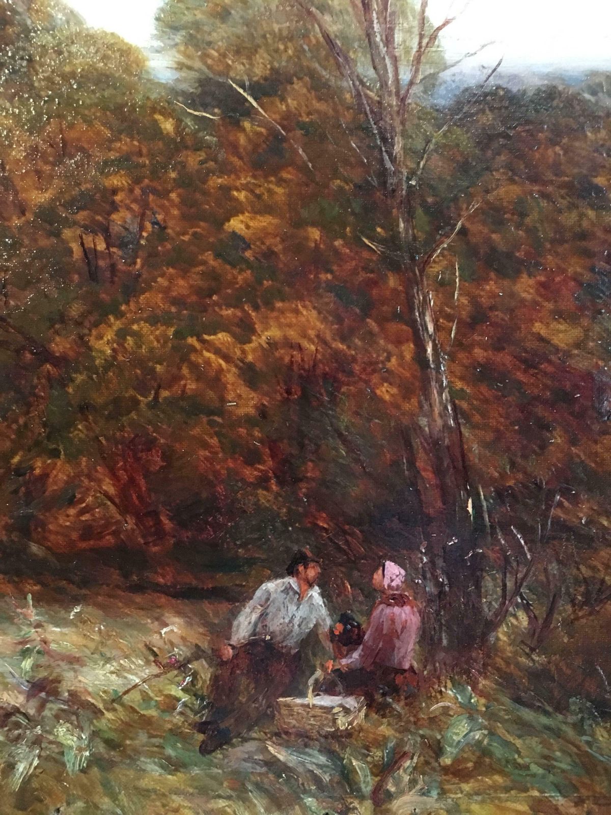 Unknownthe Harvest, Victorian Oil Painting 1880's photo for sale