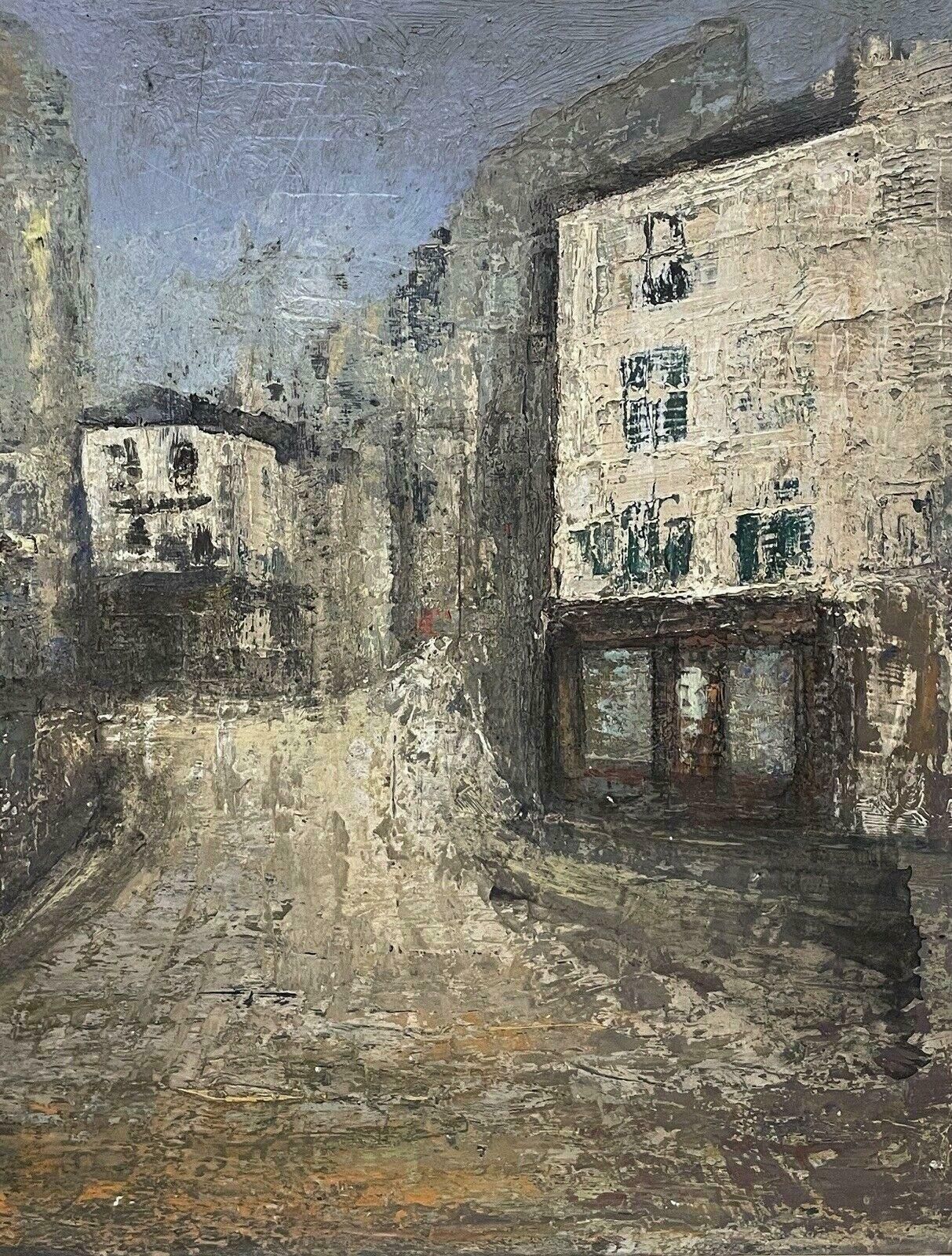 Claudine Riboulet1950's French Modernist Oil Painting   City Street Scene   Carved Wood Framemid Century photo buy