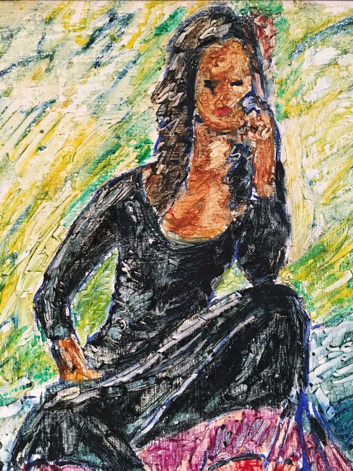 Kate Orrflamenco Dress, Surrealist Impressionist Oil Painting, Signedc.2000s photo 708.0