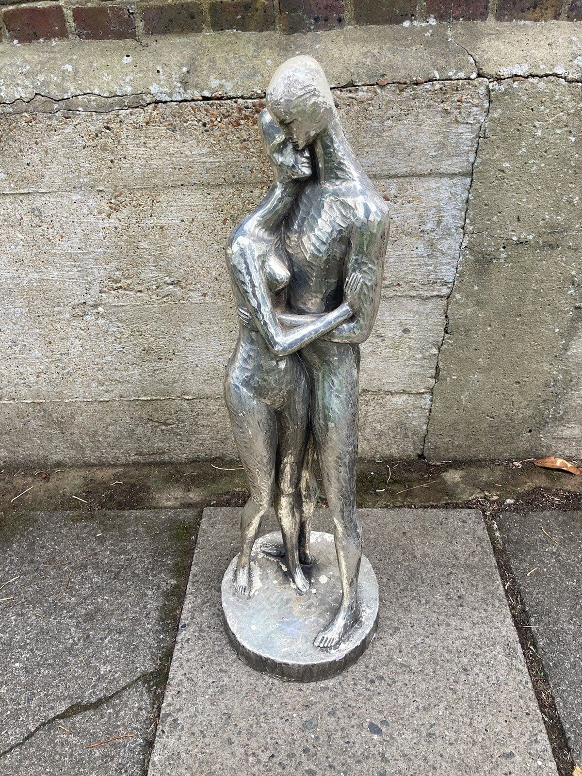Lovers Embrace Statue Figure Plaster Bust Mid Century 1968 Leonardo Artworks