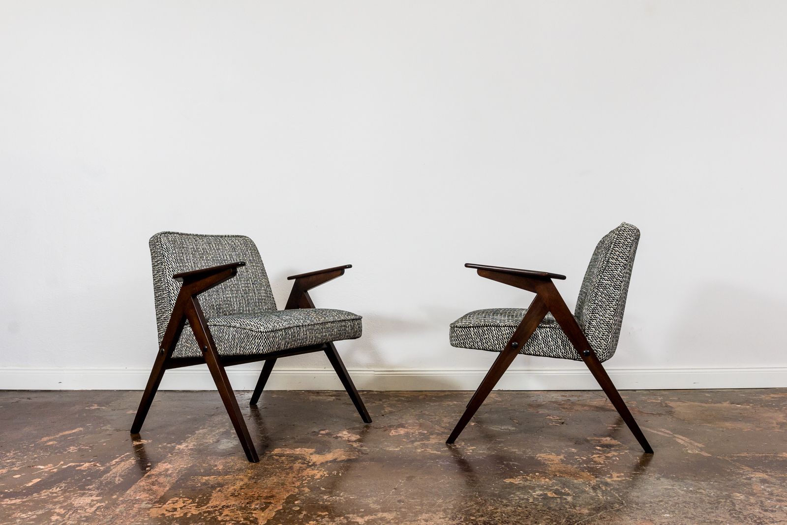 Customizable Pair Of Restored Mid Century "Bunny" Armchairs, 1970's