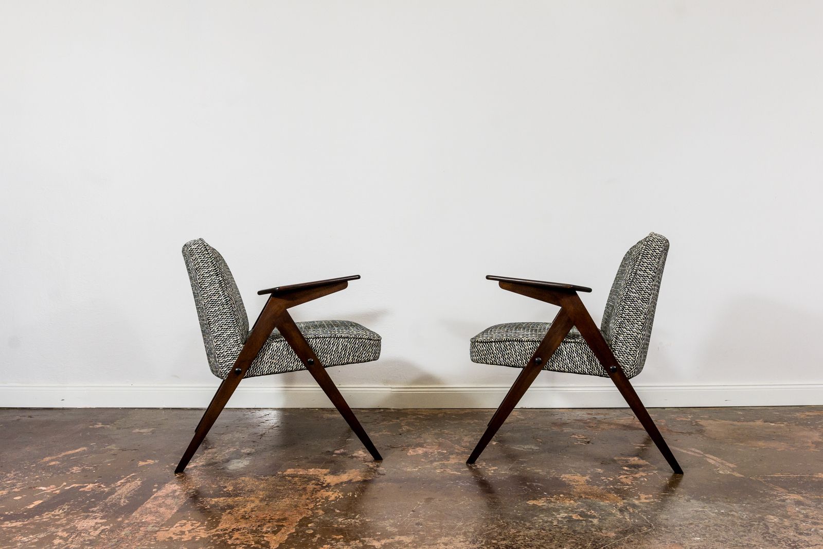 Customizable Pair Of Restored Mid Century "Bunny" Armchairs, 1970's photo buy