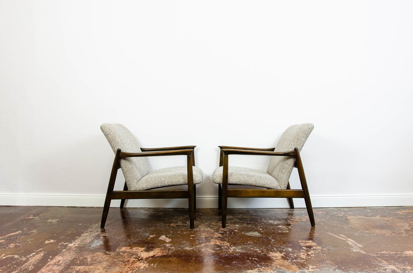 Pair Of Gfm 64 Armchairs By Edmund Homa 1960's photo for sale