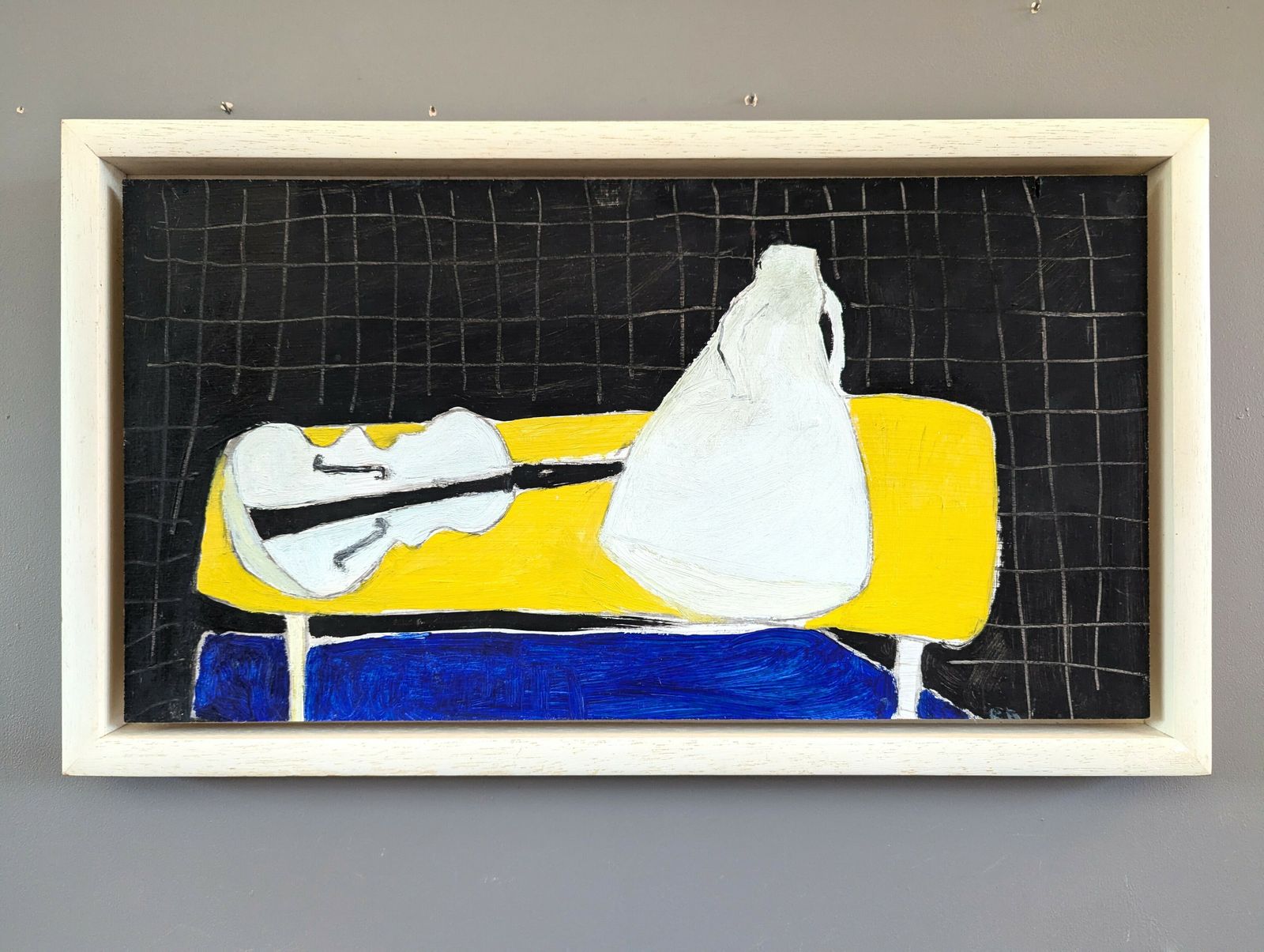 Oil Painting White, Yellow, Blue, Black