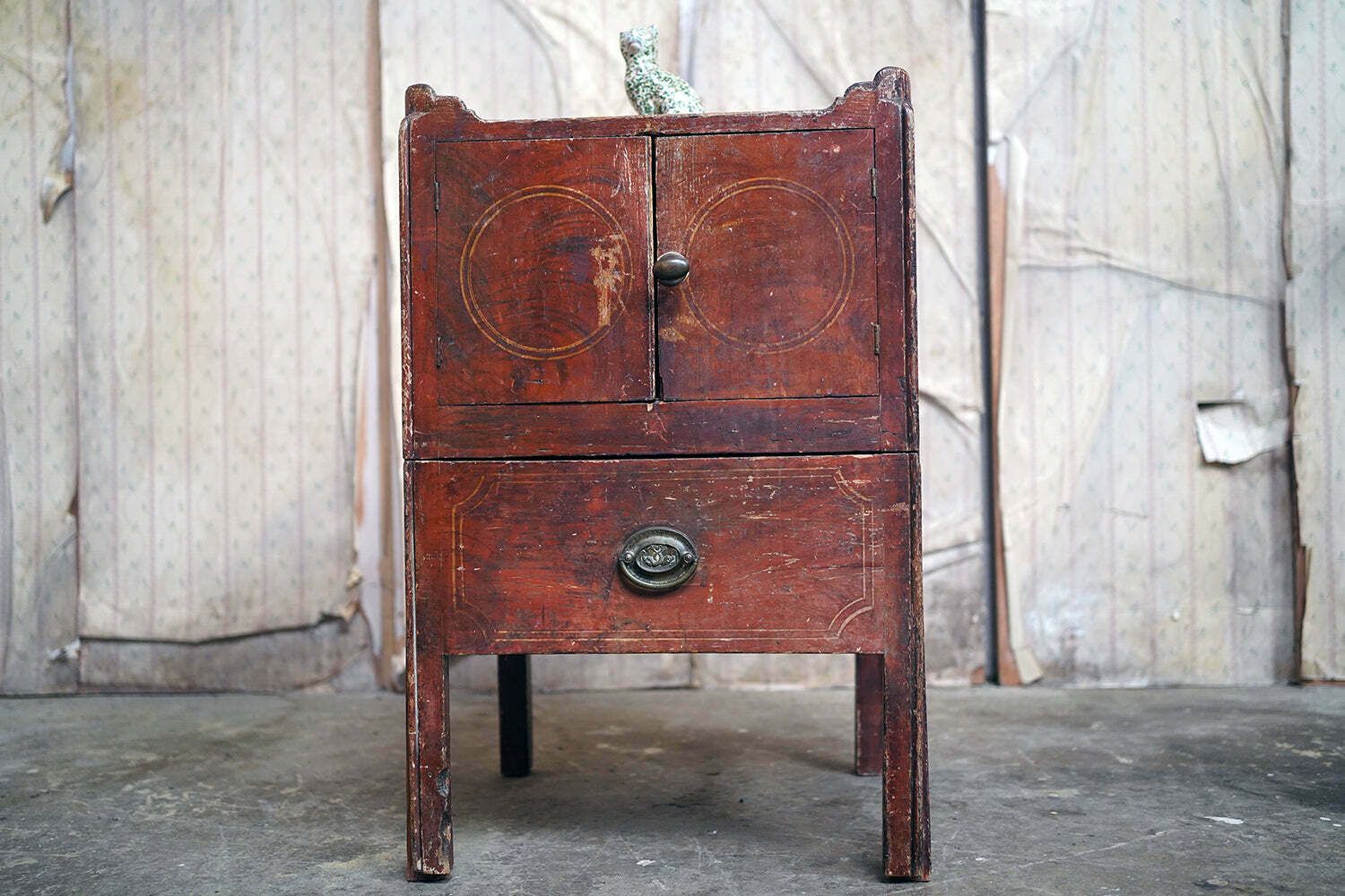 A George III Painted Pine Bedside Commode C.1780