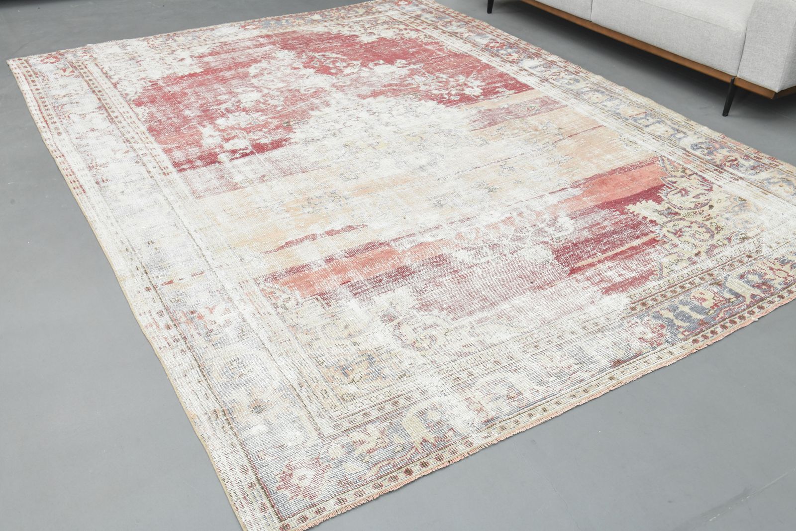 250x335 Cm Area Rug For Living Room, Kitchen Decor, Turkish Vintage Rugs, Pink Beige Oushak Carpet, photo furniture