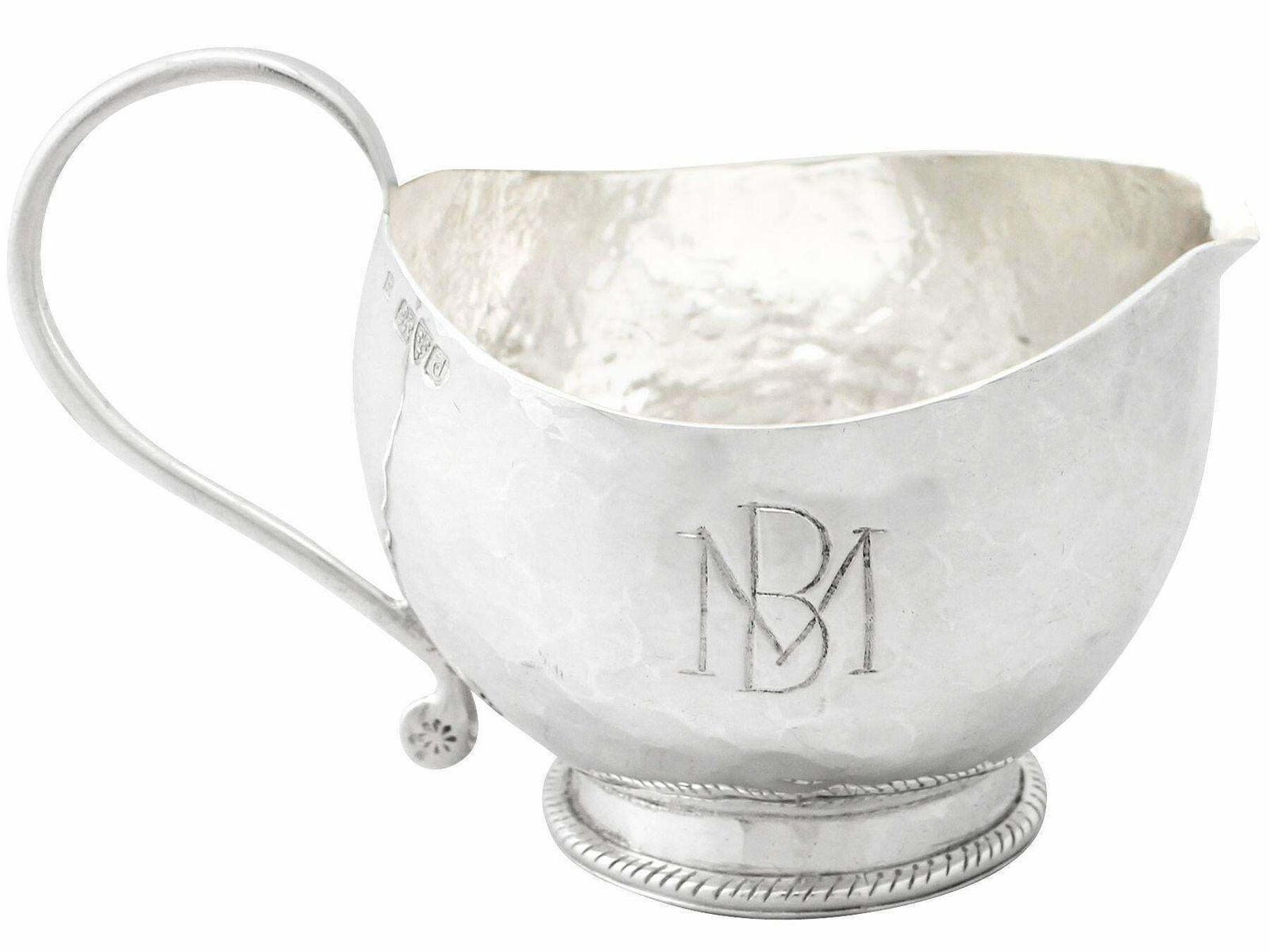 Arts And Crafts Style English Sterling Silver Cream Jug And Sugar Bowl photo 1452.0
