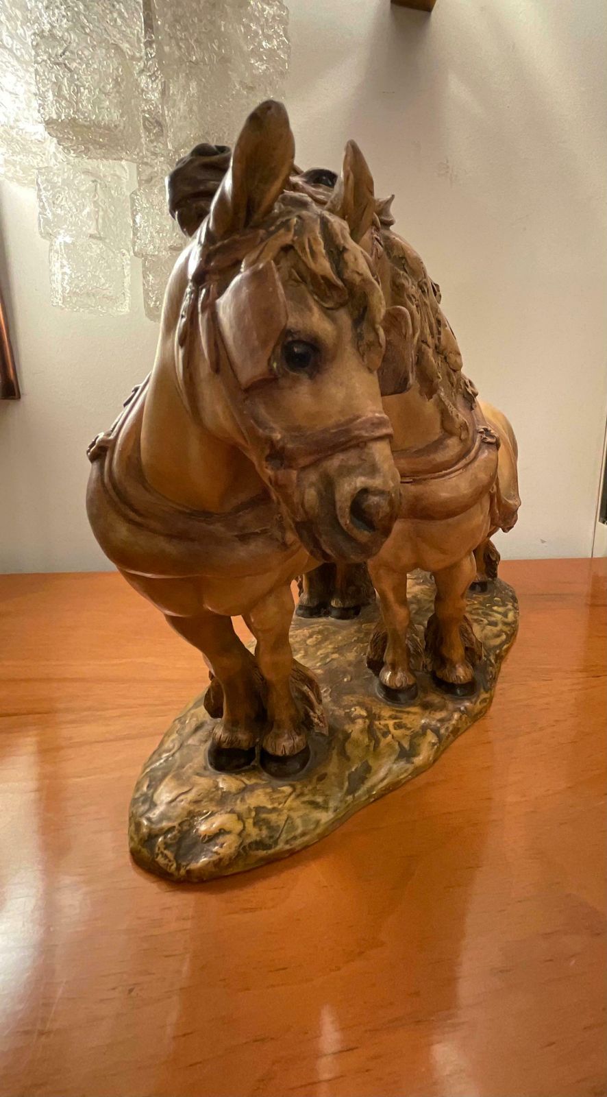 Guido Cacciapuoti   Horses   Art Stoneware   Made In Italy  1940s photo buy