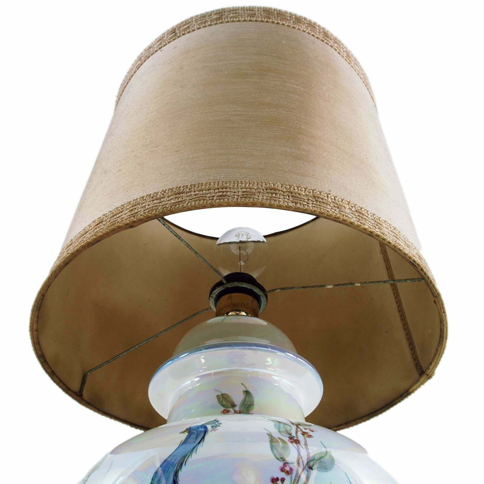 1960s Table Lamp By Tommaso Barbi, In Glazed Ceramic Mother Of Pearl Reflections photo 2994.0