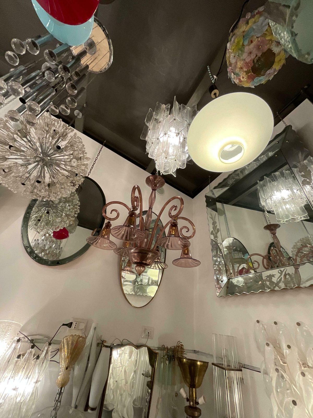 Cappellin   6 Light Blown Glass Chandelier   Murano 1930s photo furniture