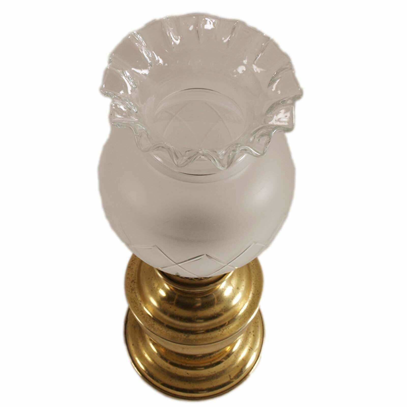 Art Nouveau Table Lamp In Gilded Brass Lampshade Murano Glass Handle Engraved photo buy