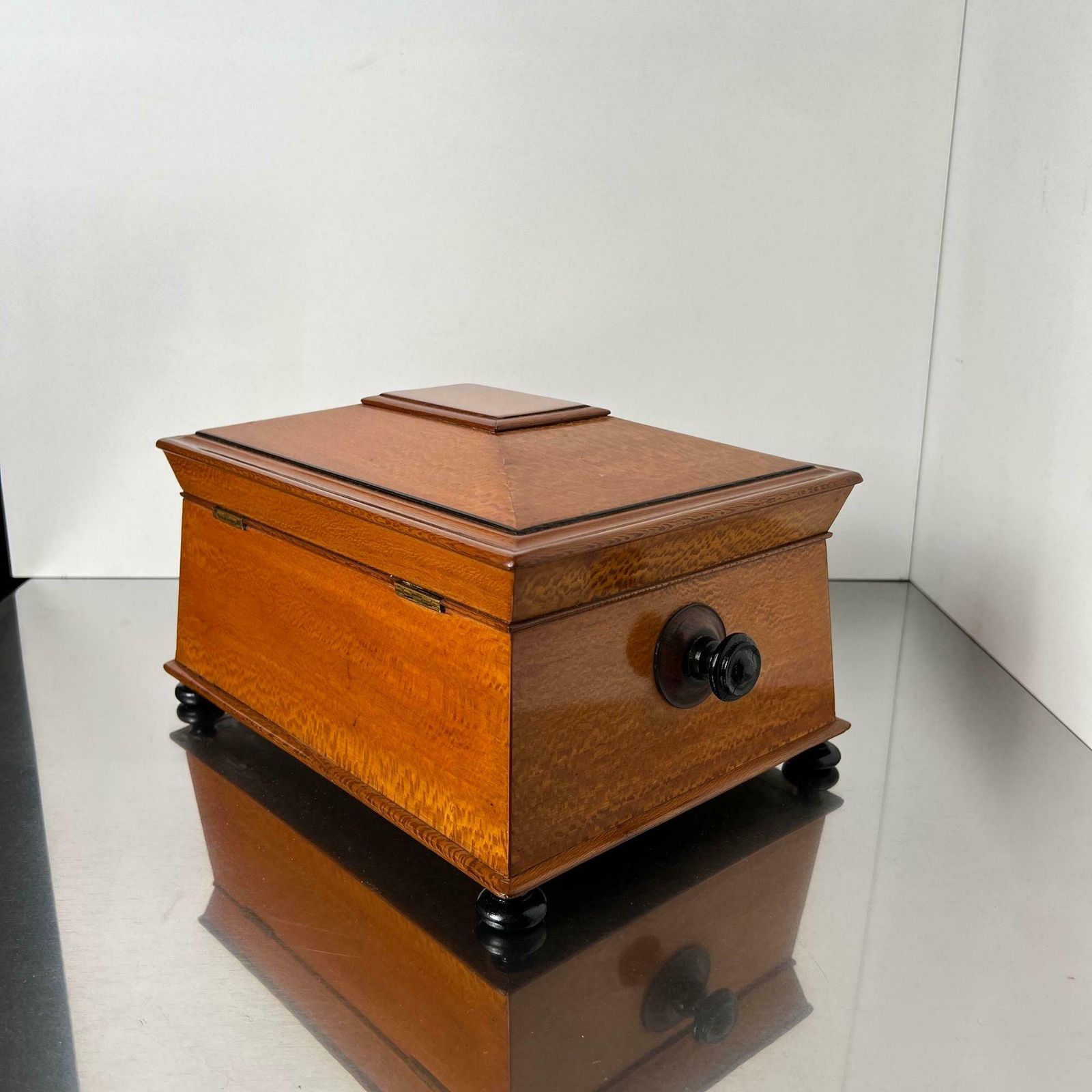 Historicism Box, Floral Ash Veneer, Rosewood, Austria Circa 1880 photo vintage