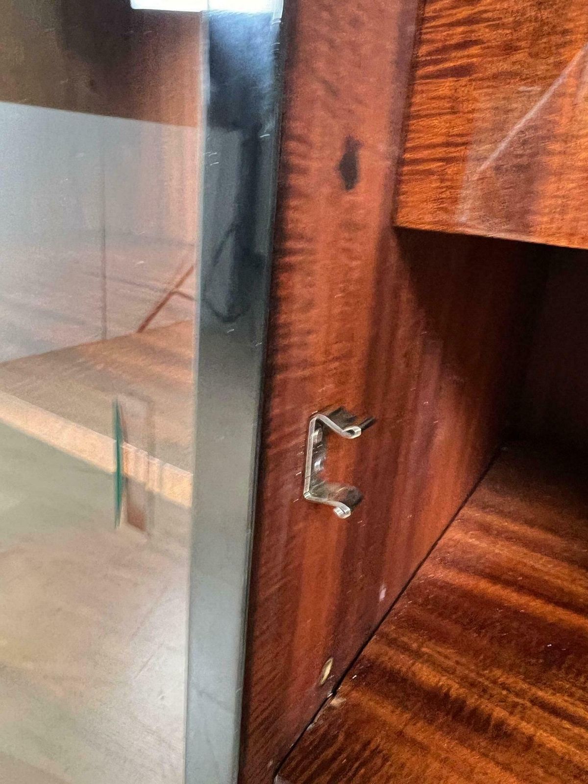 photo vintage Art Deco Half Cabinet, Black Lacquer, Mahogany, France Circa 1930
