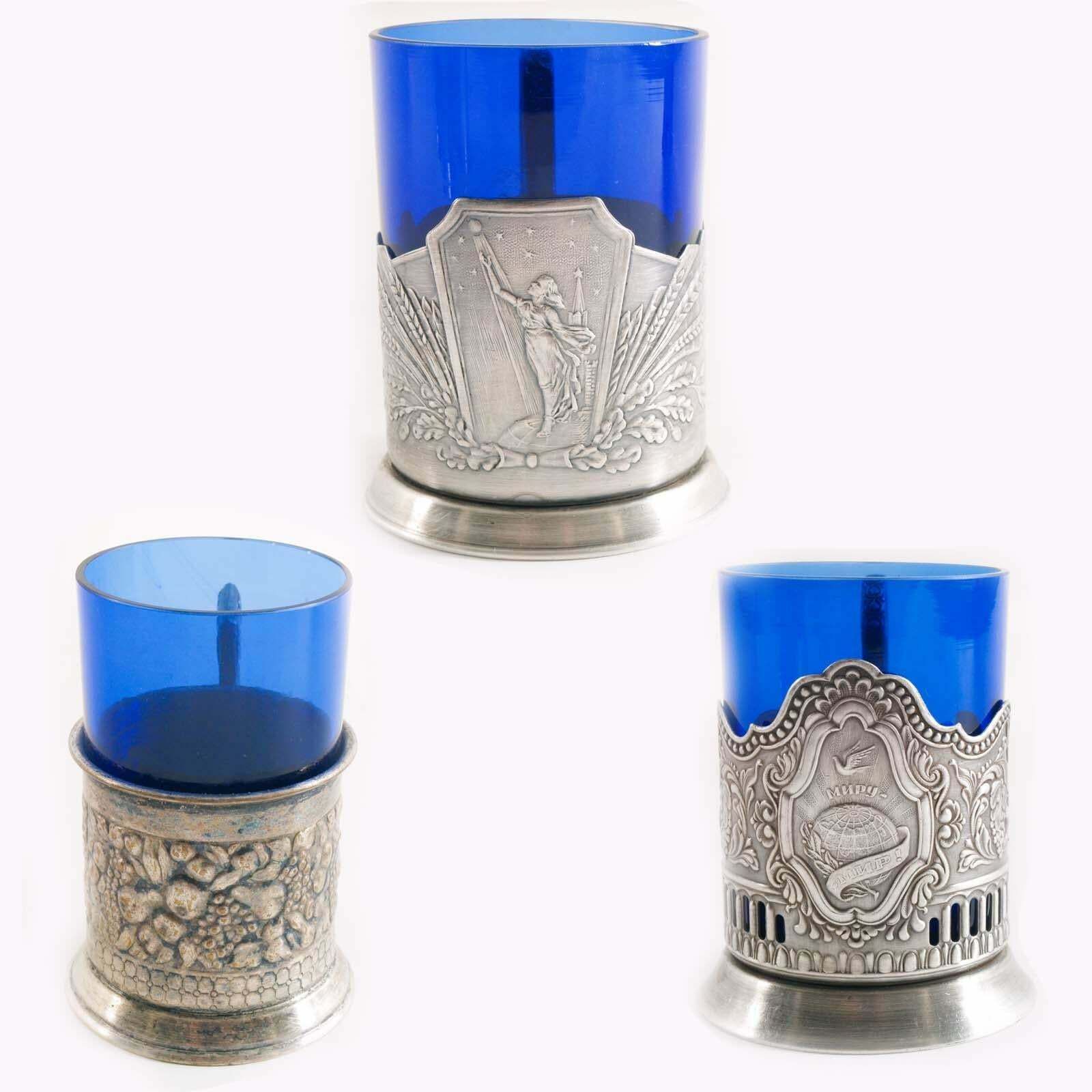 Tea Glasses Collection Of 11 Original Russian Antique Silverplated Podstakanniks photo furniture